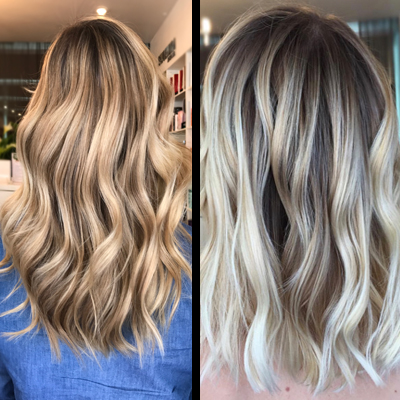 How To Honey Blonde Balayage And Frozen Hand Painted Blonde