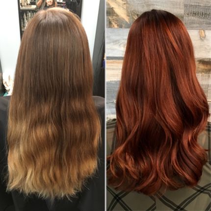 natural copper brown hair