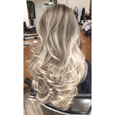 color correction blonde balayage after photo