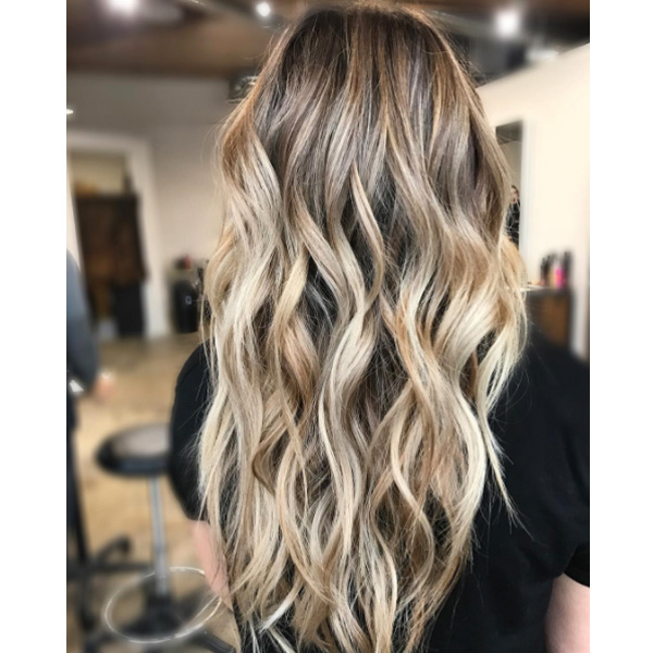 blended balayage and babylights hairstyle