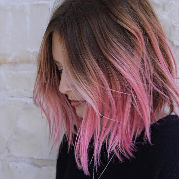 Ombre Pink Short Hair