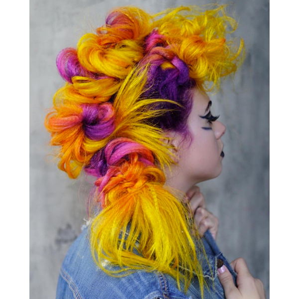 Creative '70s Color + Funky Braided Style 