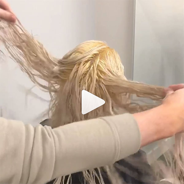 zach mesquit creating a shadow root on platinum hair
