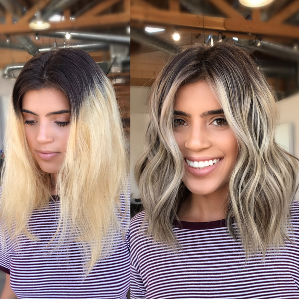 stunning color correction transformation by @raylorojohair