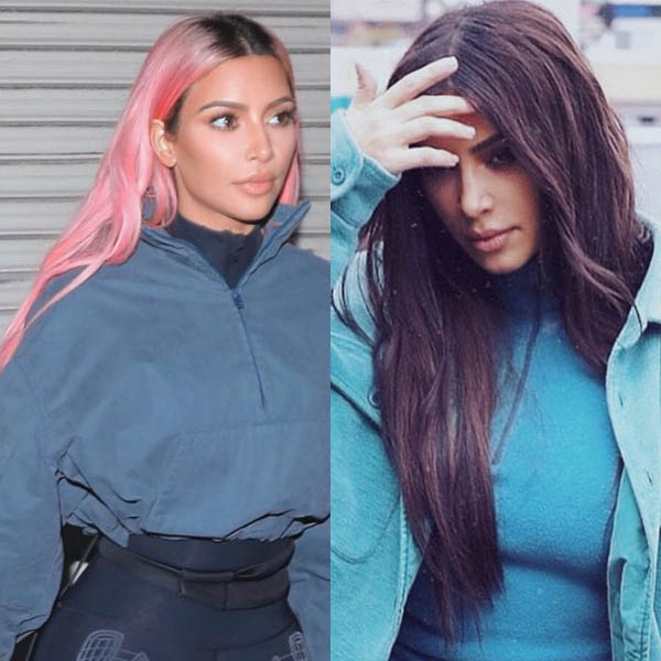 Here's How Kim Kardashian's Colorist Transformed Her From Pastel Pink To  Brunette 
