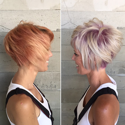 Pink Shadow Root Cut and Color 