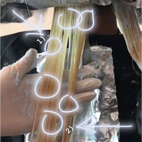 Blue Willow Hair Group - This is called Global Bleach out or Bleach & Tone. It is an on the scalp service , meaning you have bleach painted right onto your scalp