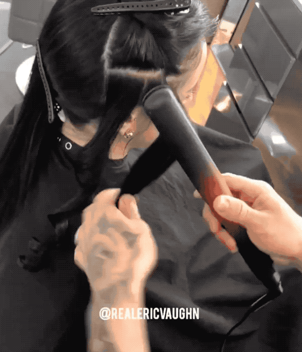 Eric Vaughn creating cool-girl waves using the CHI Lava Hairstyling Iron