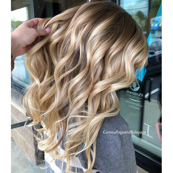 Golden Blonde Balayage Haircolor Formula Behindthechair Com