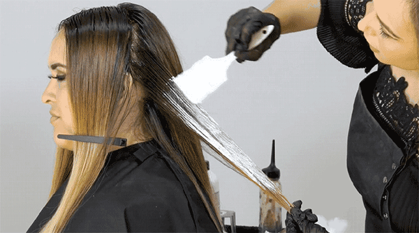 how to apply lightener when hair painting