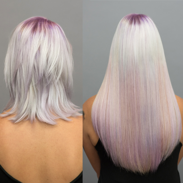 Custom Colored Extensions Tape-In Shadow Root How-To Hairtalk