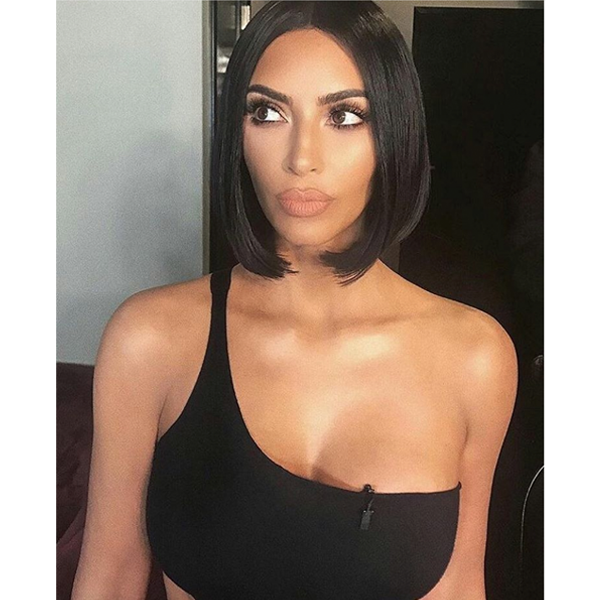 Kim Kardashian Blunt Bob Haircut Glossy Style Chris Appleton