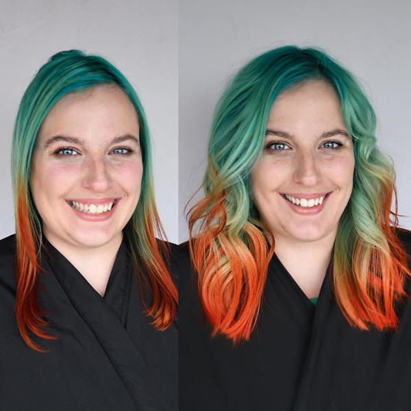 Using GL Tapes to create a before and after transformation on a fine-haired client