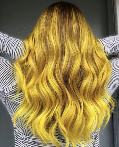 yellow fashion hair color - gold hair color by @supvalerie