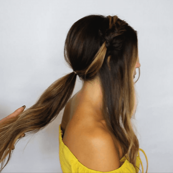 how to steps for halo chignon updo by colorproof