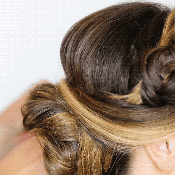 how to steps for halo chignon updo by colorproof