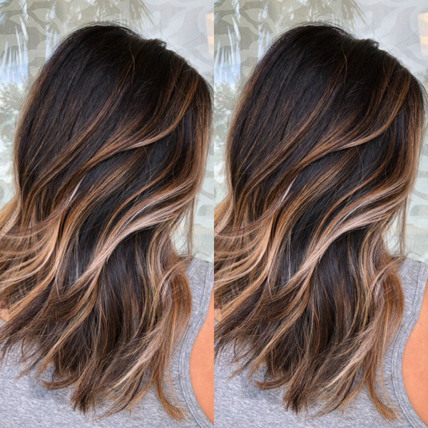 Brunette on sale blonde balayage