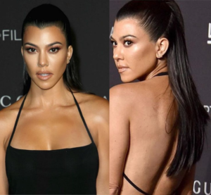 Kourtney Kardashian's Sleek Half-Up Ponytail-img