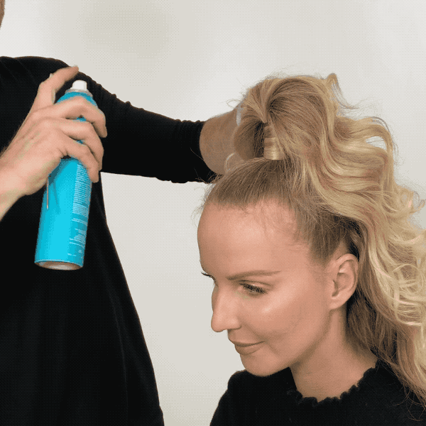 Moroccanoil Half Upstyle Snatched Ponytail Voluminous Waves Curls Moroccanoil Kevin Hughes Holiday Styling Hair Accessories