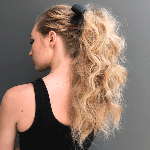 holiday, ponytails, styling, texture, dramatic ponytail