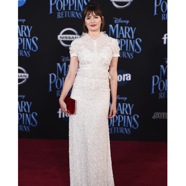 Emily Mortimer at the "Mary Poppins Returns" premiere with hair styled by Giannandrea.