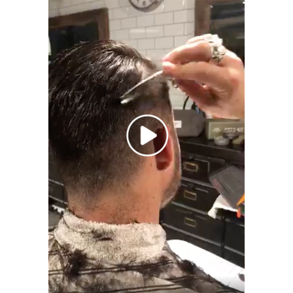 Matty Conrad @mattyconrad Victory Barber Brand Men's Grooming Barbering Barber Cutting Classic Taper Fade Tips Techniques Facebook Live How To Video