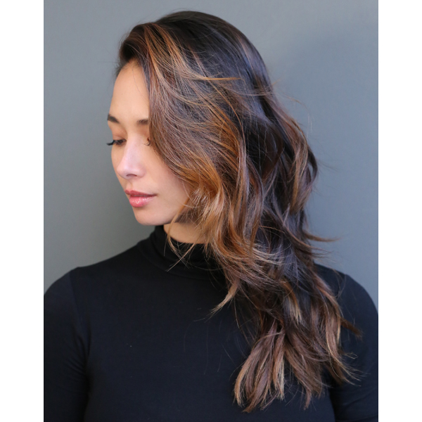 Olaplex Chad Kenyon @chadkenyon Facebook Live Caramel Highlights Chocolate Brunette Base Brown Hair Haircolor How To Healthy Subtle Dimension Dimensional After