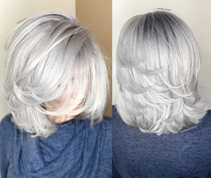 Jack Martin @jackmartincolorist Box Dye Color Correction Transformation Gray Silver How To Color Formulas After