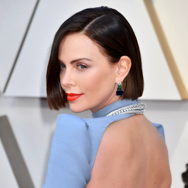 Adir Abergel Charlize Theron New Brunette Bob Haircut Color Styling How To Oscars 2019 Virtue