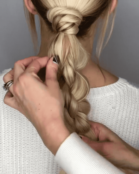 Annette Waligora @annette_updo_artist Matrix How To Looped Braid Ponytail Styling Style Instagram Video Quickie Pony Frizz Free Smooth