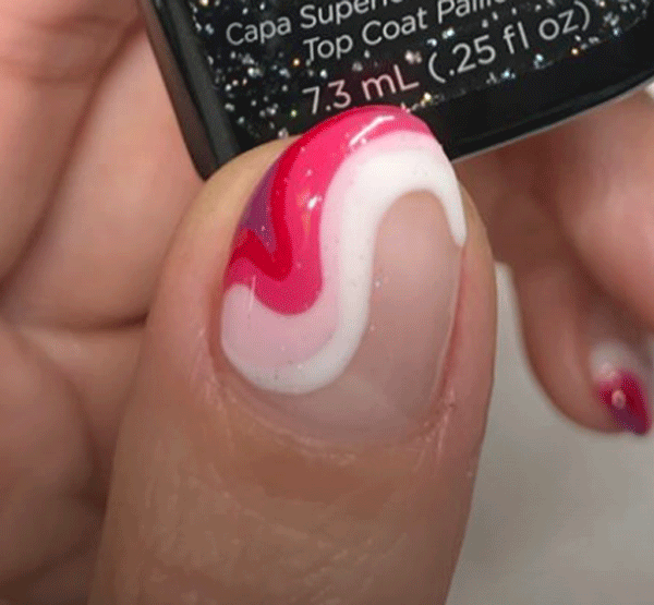 nails, nail art, Valentine's Day, natural nails