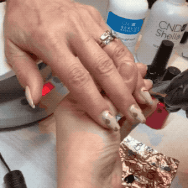 nail art, leopard nails, valentines day, cnd, shellac, gel nails