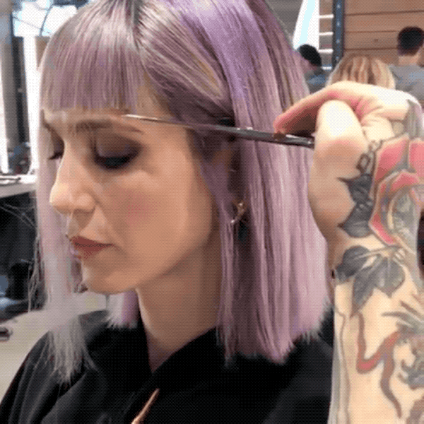Fringe Waves Lob Haircut Dry Cutting Buddy Porter Virtue Labs ARC Scissors Instagram Tutorial Video