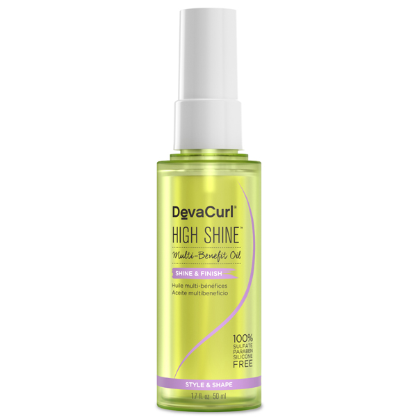 DevaCurl High Shine Multi Benefit Oil BTC Product Announcement Wavy Curly Super Curly Shine Lightweight Silicone Free