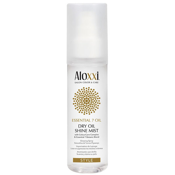 Aloxxi Essential 7 Oil Dry Oil Shine Mist High Shine Finish Tame Frizz Flyaways Nourishing Rejuvenating BTC Product Announcement