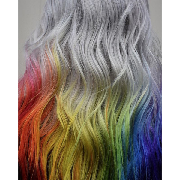 Sami Schneider @samihairmagic 5 Tips For Making Rainbow Haircolor More Wearable Precise Application Prevent Color Transfer Bleeding Sectioning Placement Fade Out Touch Up