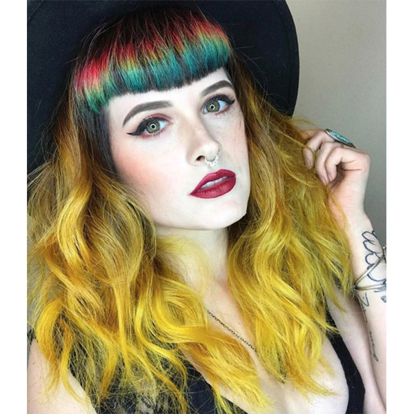 Kristina Cheeseman @kristinacheeseman 5 Tips For Making Rainbow Haircolor More Wearable Precise Application Prevent Color Transfer Bleeding Sectioning Placement Fade Out Touch Up