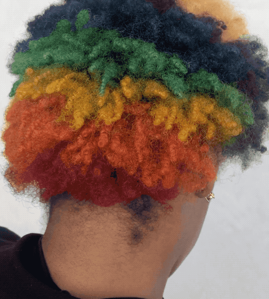 Creative Color Tips On Dark Texture Hair Rainbow Hair Aloxxi @samihairmagic