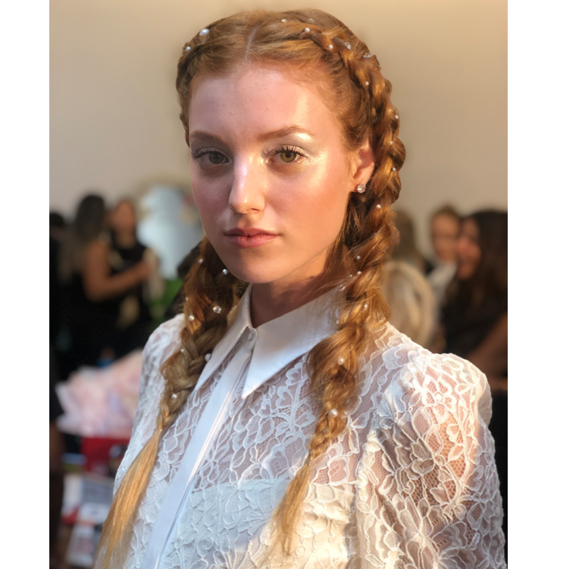 New York Fashion Week Hair Model Trend Hair Accessories Clips Pearls Embellishments Flowers