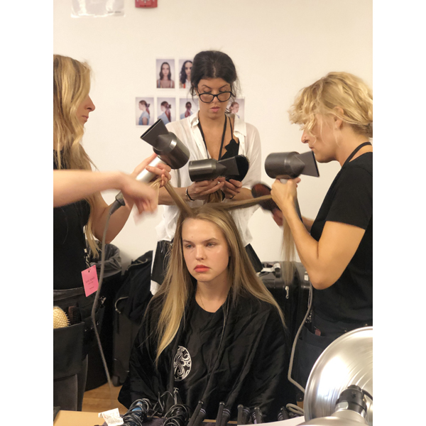 dyson supersonic professional hair dryer backstage at nyfw 