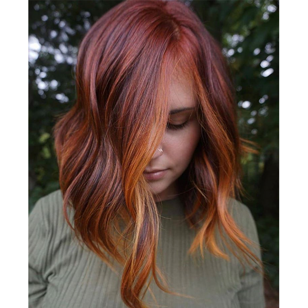 Rich Red and Copper Color Melt How To Balayage Formulas and Steps Fall Red Hair Color Trend