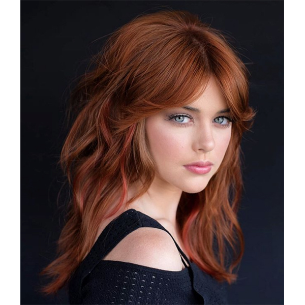 Ashlee Norman @ashleenormanhair Cares Mills @colorbycares Collaboration Ginger Copper Fall Red Hair Shag Cut How To Haircut Haircolor Formula