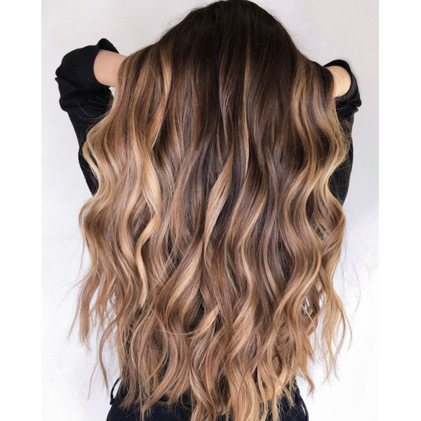 Madison Fetterhoff @hairstylist.madison Warm Brunette Dimension Haircolor Formula How-To Dimensional Highlights Warm Toned Lowlight Balayage