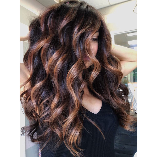 Tabetha Carns @tabetha_and_co Hair Color Formula How To Steps Dimensional Caramel Ribbons On A Level 4 Base Fall Inspo Highlights Balayage