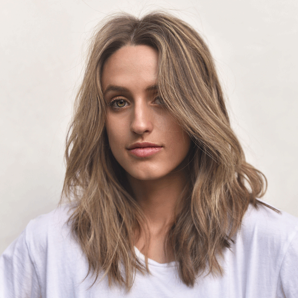 layers, mid length, after, haircut