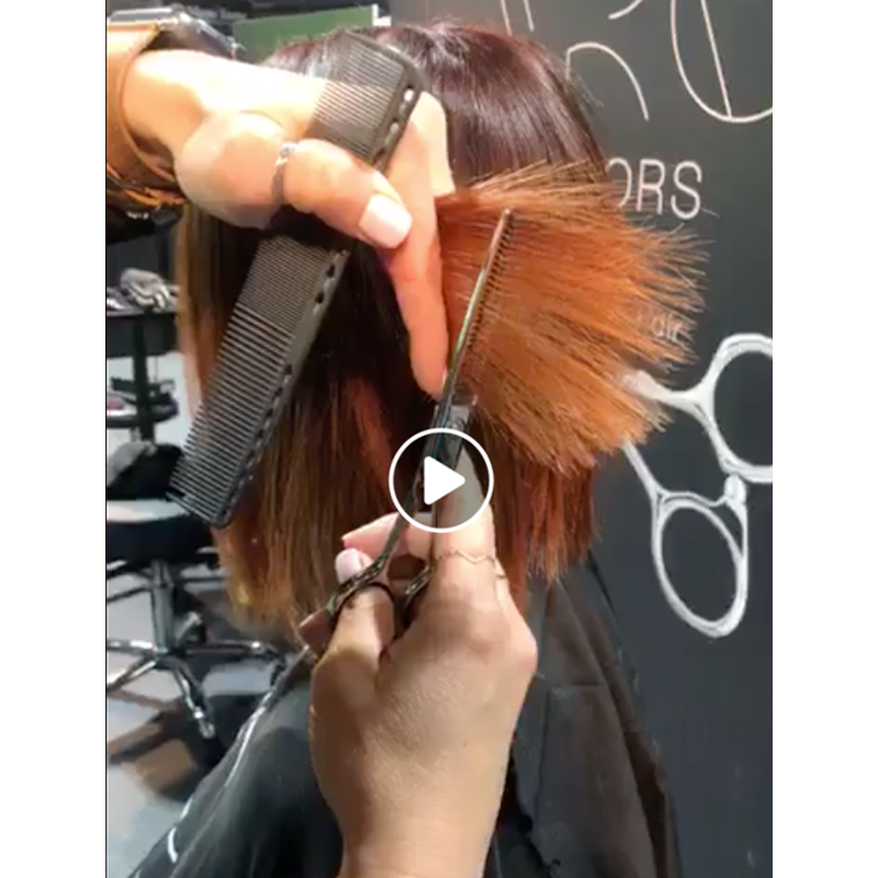 ARC Scissors How To Textured Bob and Shear Shattering Hair Cutting Techniques @styled_by_carolynn Facebook Live