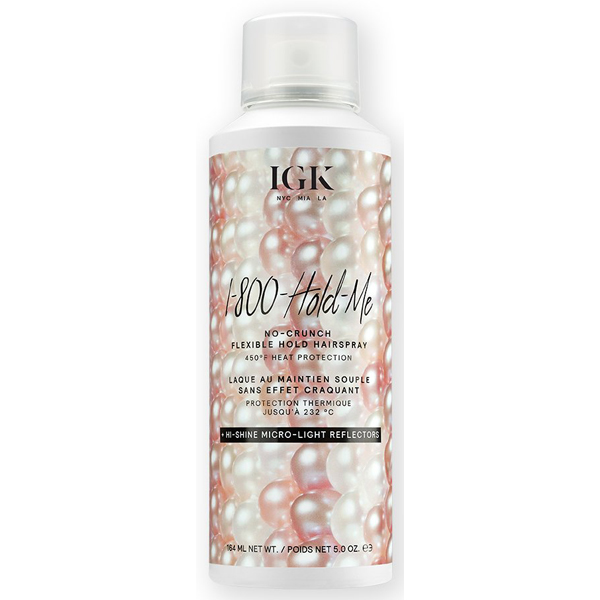 IGK Hair 1 800 Hold Me Hairspray No Crunch Flexible Hold Hairspray Brightening Hair Spray Healthy Glow Medium Hold Buildable Touchable Soft Reworkable