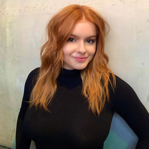 Ariel Winter Dyed Her Hair Red Transformation Black To Strawberry Blonde How To and Color Formula Tabitha Duenas 901 Salon