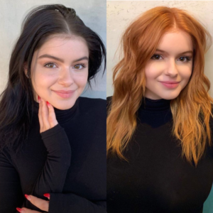 Ariel Winter's Black to Strawberry Blonde Transformation-img