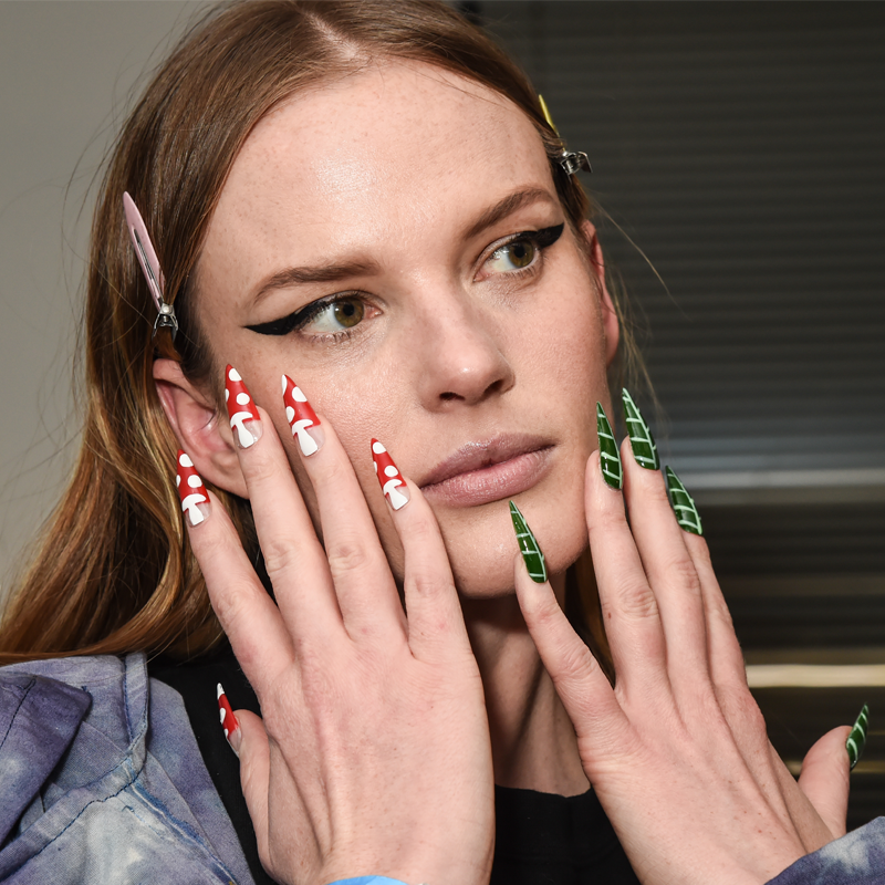 New York Fashion Week AW20 Nail Trends Manicures Nail Art Design Negative Space Cuticle Details